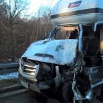 Wypadek na 262 km autostrady A4 – rannych 2 kierowców busów