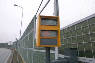 Zniszczony fotoradar na węźle drogowym Gliwice „Sośnica”