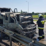 Pożar autolawety na S8 – od Sprintera zajęło się nowe Iveco Daily