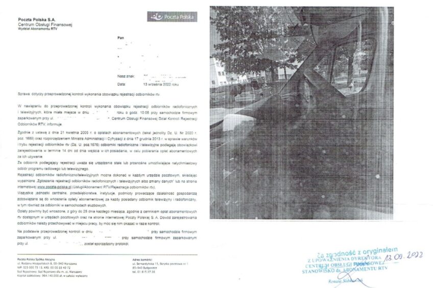 Abonament za radio w firmowym busie? Czytelnik dostał pismo