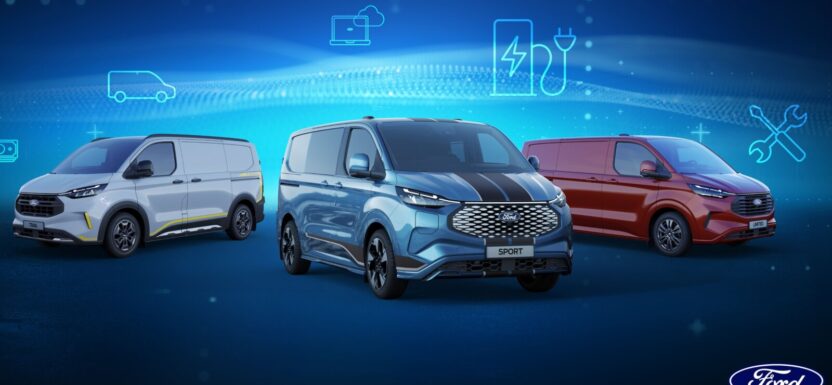 Ford E-Transit Custom ładowność do 1100 kg i do 2000 kg na haku