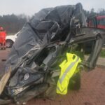 Fiat Scudo wypadł z A1 i zatrzymał się na MOP Dobieszowice