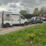 Na DK 82 Opel Zafira uderzył w Renault Trafic. Nie żyją 2 osoby
