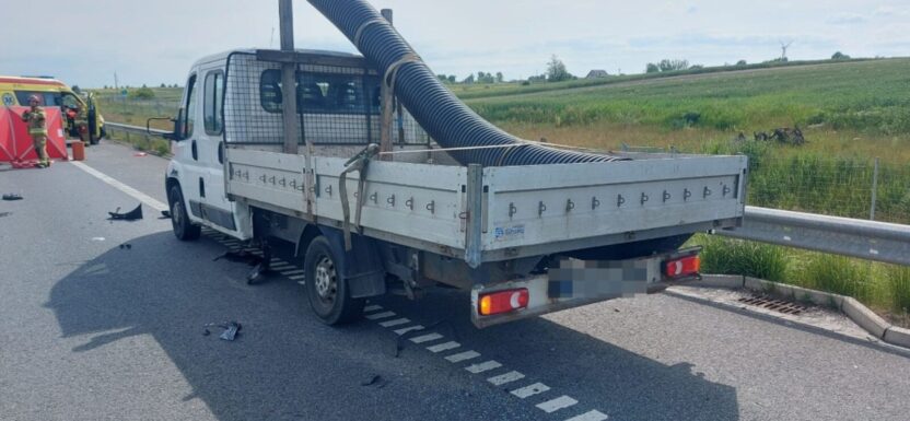 Śmiertelne potrącenie na S5. Nie żyje kierowca Fiata Ducato