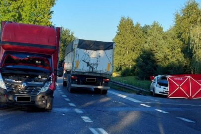 Masterem zepchnął Toyotę pod zestaw. Kierowca osobówki zmarł