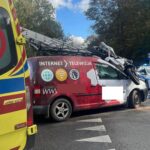 Yamaha na dachu VW Caddy. Groźny wypadek na DW 227