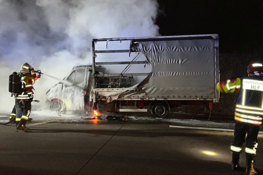 Bus z Polski spłonął na niemieckiej autostradzie A4 pod Jeną