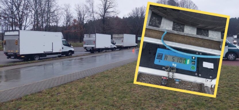 Wyłapywali przeładowane busy. Jeden miał 5 ton na tylnej osi