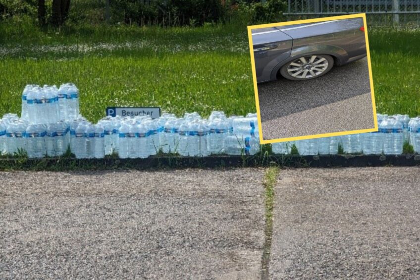 Mondeo przeciążone zgrzewkami wody. Kierowca srogo ukarany