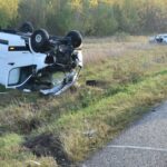 Wymuszenie pierwszeństwa zakończone dachowaniem busa