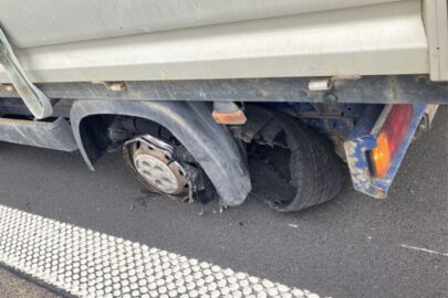 Wystrzał opony w znacznie przeładowanym Jumperze