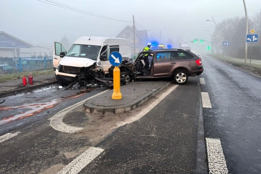 Octavia uderzyła w MAN-a TGE – rannych zostało 5 osób