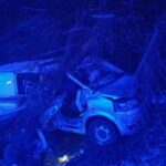 Volkswagen T5 wjechał w drzewa. Kierowcę reanimował świadek