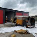 Klasyczny kamper stanął w ogniu. Straty wyceniono na 60 000 euro