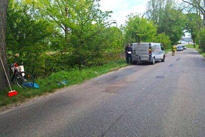 Nie zasygnalizował manewru. Został potrącony przez Trafica