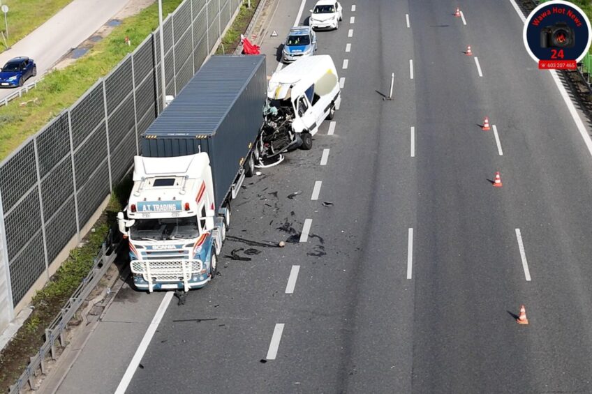 Wypadek Sprintera na S2 – przewóz bez licencji