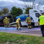 DK 62 Matiz wymusił pierwszeństwo 7-tonowym zestawie