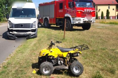 6-latek na quadzie wjechał pod VW Craftera. Jest w stanie ciężkim