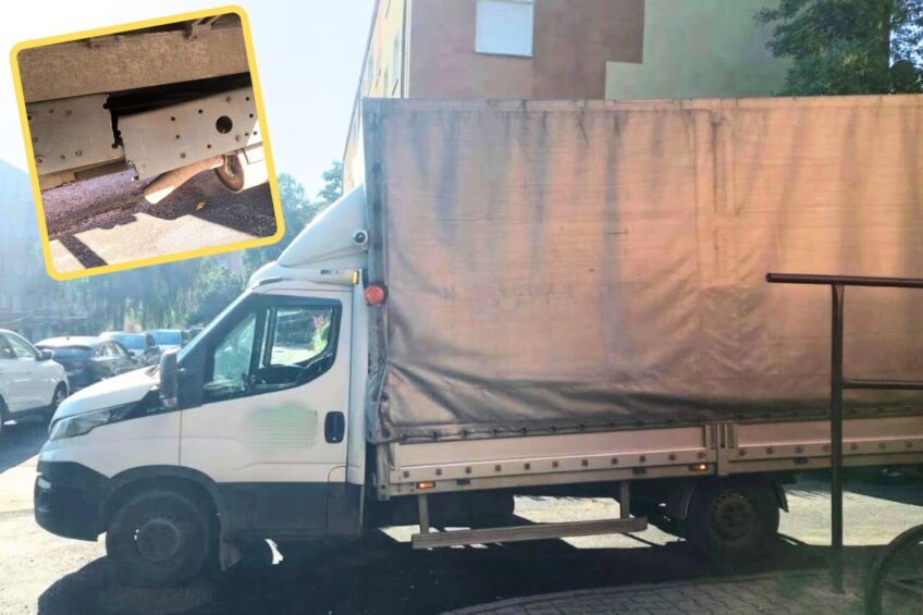 Dajlak z pękniętą ramą – mandat i zatrzymany dowód rejestracyjny