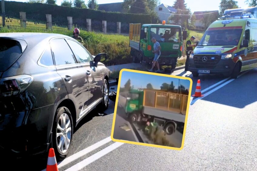 Jechał „na winogrono” na Atleonie po DK 75. Doszło do zderzenia