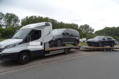 Polski zespół pojazdów ściągnięty na A20. Problemem nacisk na oś