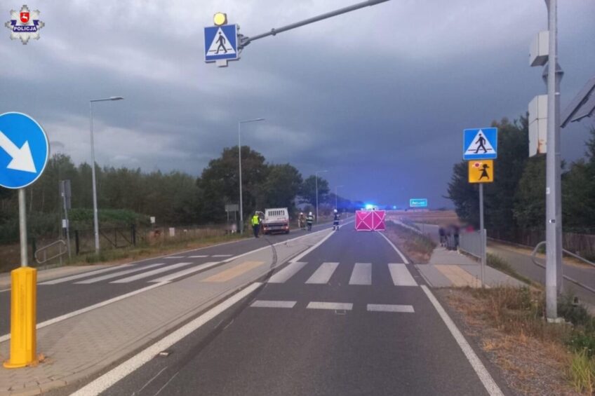 Tragiczny wypadek na DK 48. Ducato potrąciło na pasach pieszego