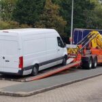 Przeładowany Sprinter z ADR skończył na lawecie