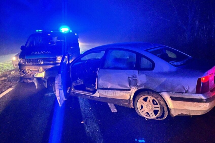 Gazem w policjanta. Potem uszkodził dwa radiowozy