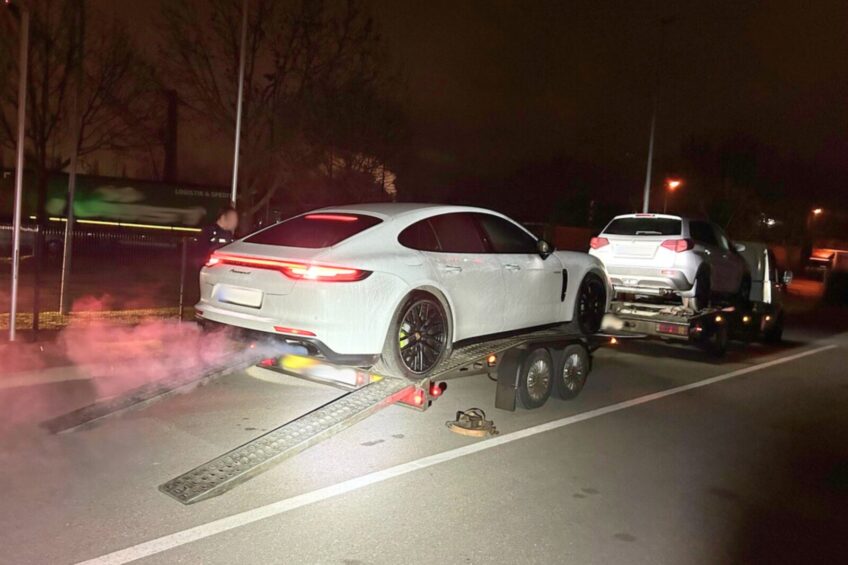 Porsche Panamera zarekwirowane a kierowca zestawu z zarzutami