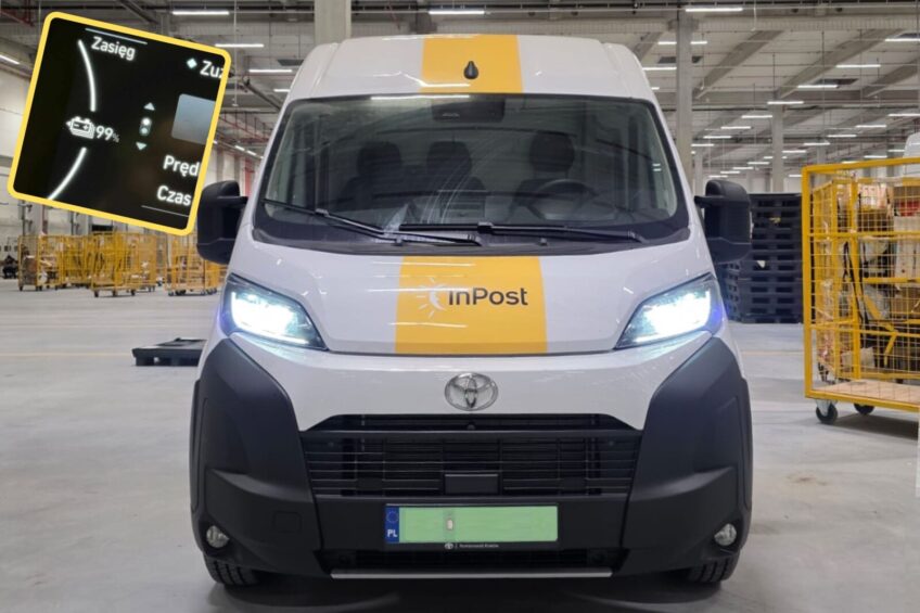 Ile ma zasięgu elektryczna Toyota Proace Max z floty InPost?