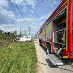 Pożar kurierskiego Transita - jedna osoba poszkodowana