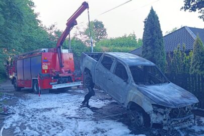 Elektryczny Maxus eT90 spalił się nocy w Mysłowicach