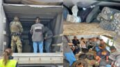 Daily z podwójnym dachem plandeki – w środku 13 migrantów