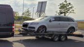 Przeładowany Sprinter z przeciążoną lawetą – kontrola na A38