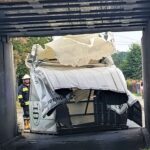 Ducato przejechało a zabudowa została - wiadukt zablokowany 3