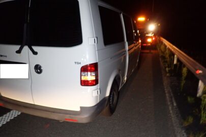 W kradzionym VW T5 zabrakło ropy. Kierowca z ponad 3 promilami