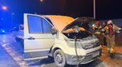 MAN TGE zapalił się na MOP Przeszkoda przy S8